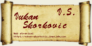 Vukan Skorković vizit kartica